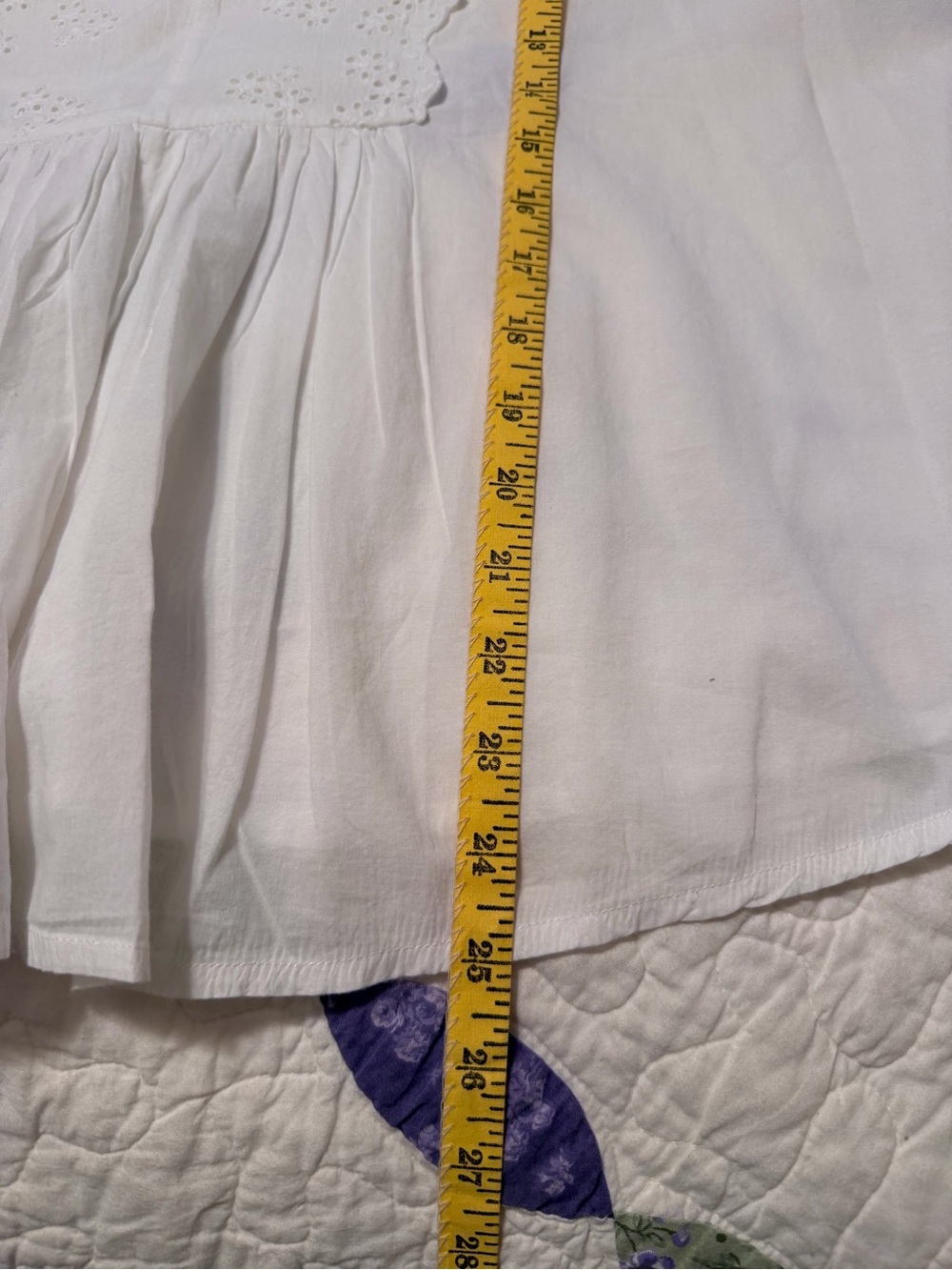 April Cornell White Eyelet Peasant Blouse - Picture 15 of 15